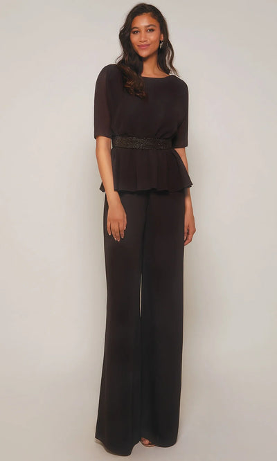 Alyce Paris 27576 - Chiffon Scoop Neck Jumpsuit Evening Dresses