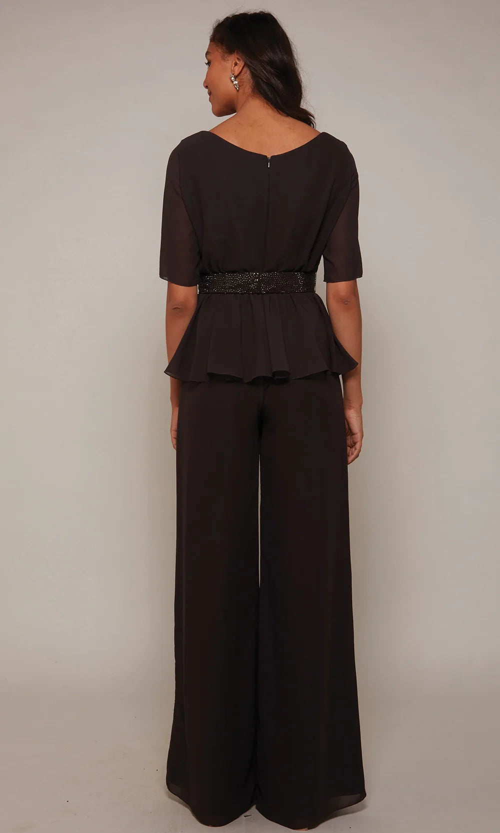 Alyce Paris 27576 - Chiffon Scoop Neck Jumpsuit Evening Dresses