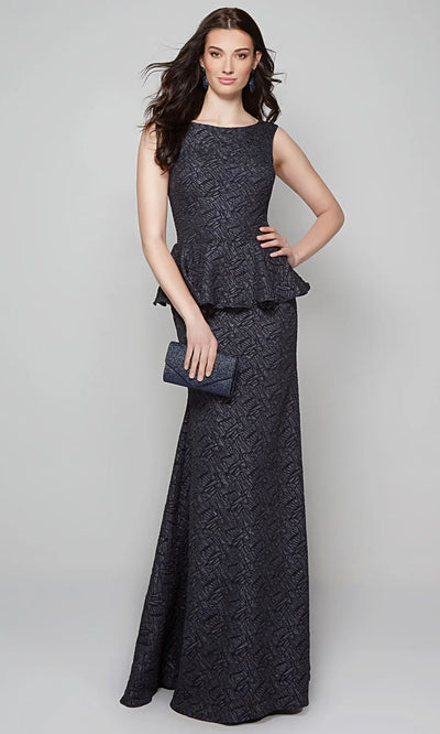 Alyce Paris 27579 - Sleeveless Peplum Textured Gown Formal Gowns