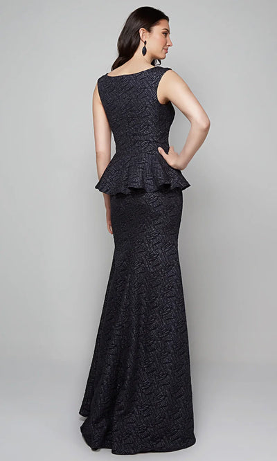 Alyce Paris 27579 - Sleeveless Peplum Textured Gown Formal Gowns