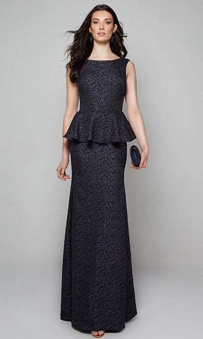 Alyce Paris 27579 - Sleeveless Peplum Textured Gown Formal Gowns