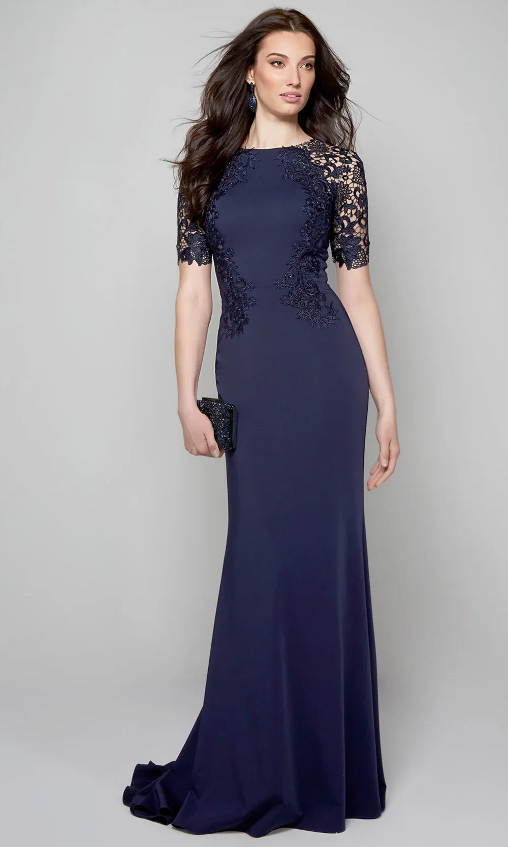 Alyce Paris 27585 - Embroidered Lace Jewel Neck Dress Mother of the Bride Dresses