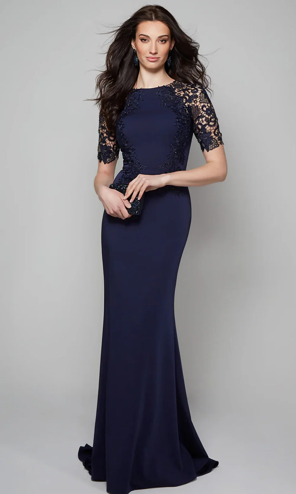 Alyce Paris 27585 - Embroidered Lace Jewel Neck Dress Mother of the Bride Dresses