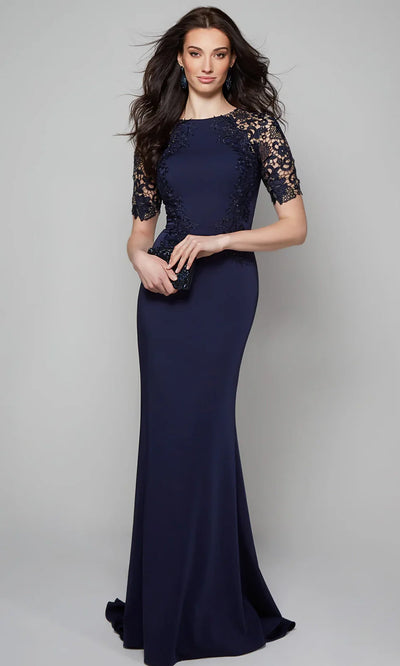 Alyce Paris 27585 - Embroidered Lace Jewel Neck Dress Mother of the Bride Dresses