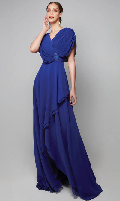 Alyce Paris 27592 - Tiered Skirt Beaded Waist Dress Mother of the Bride Dresses