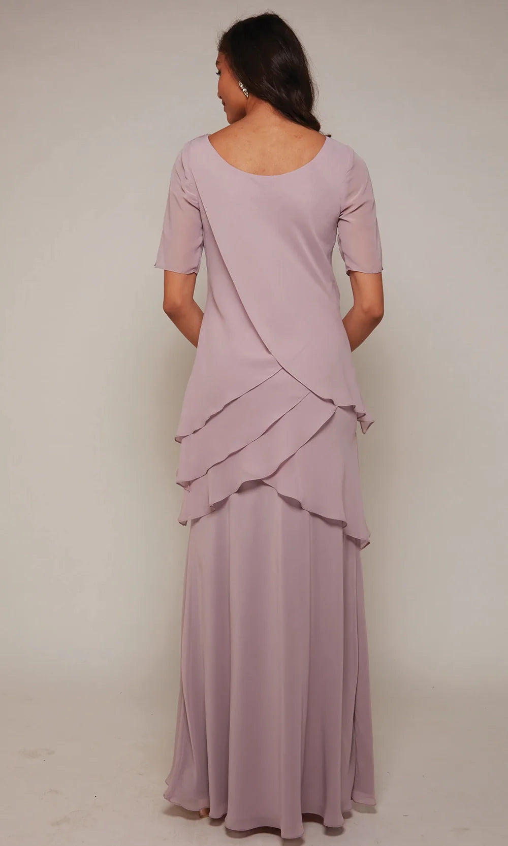 Alyce Paris 27593 - Tiered Chiffon Scoop Neck Gown Mother of the Bride Dresses