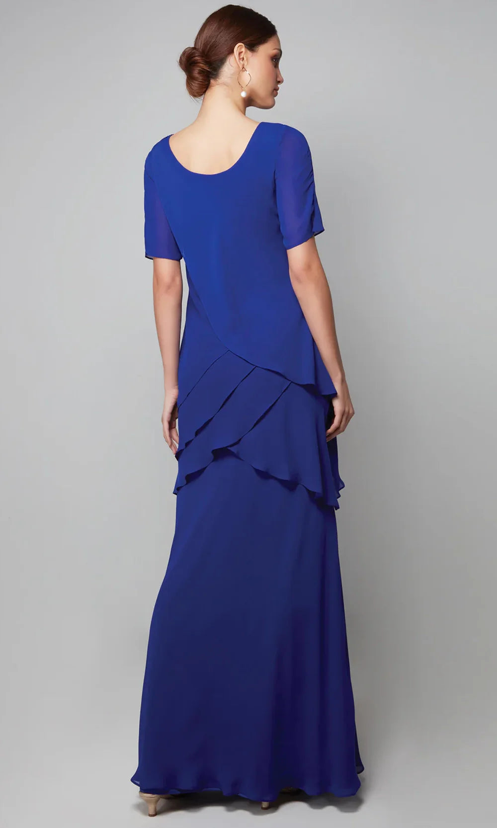 Alyce Paris 27593 - Tiered Chiffon Scoop Neck Gown Mother of the Bride Dresses