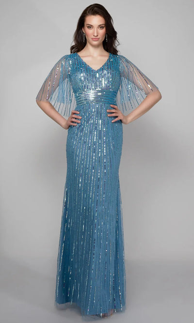 Alyce Paris 27599 - V-Neck Sheath Dress with Sparkling Detail Formal Gowns
