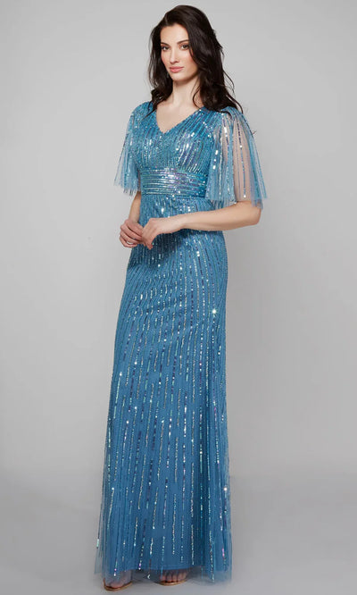Alyce Paris 27599 - V-Neck Sheath Dress with Sparkling Detail Formal Gowns