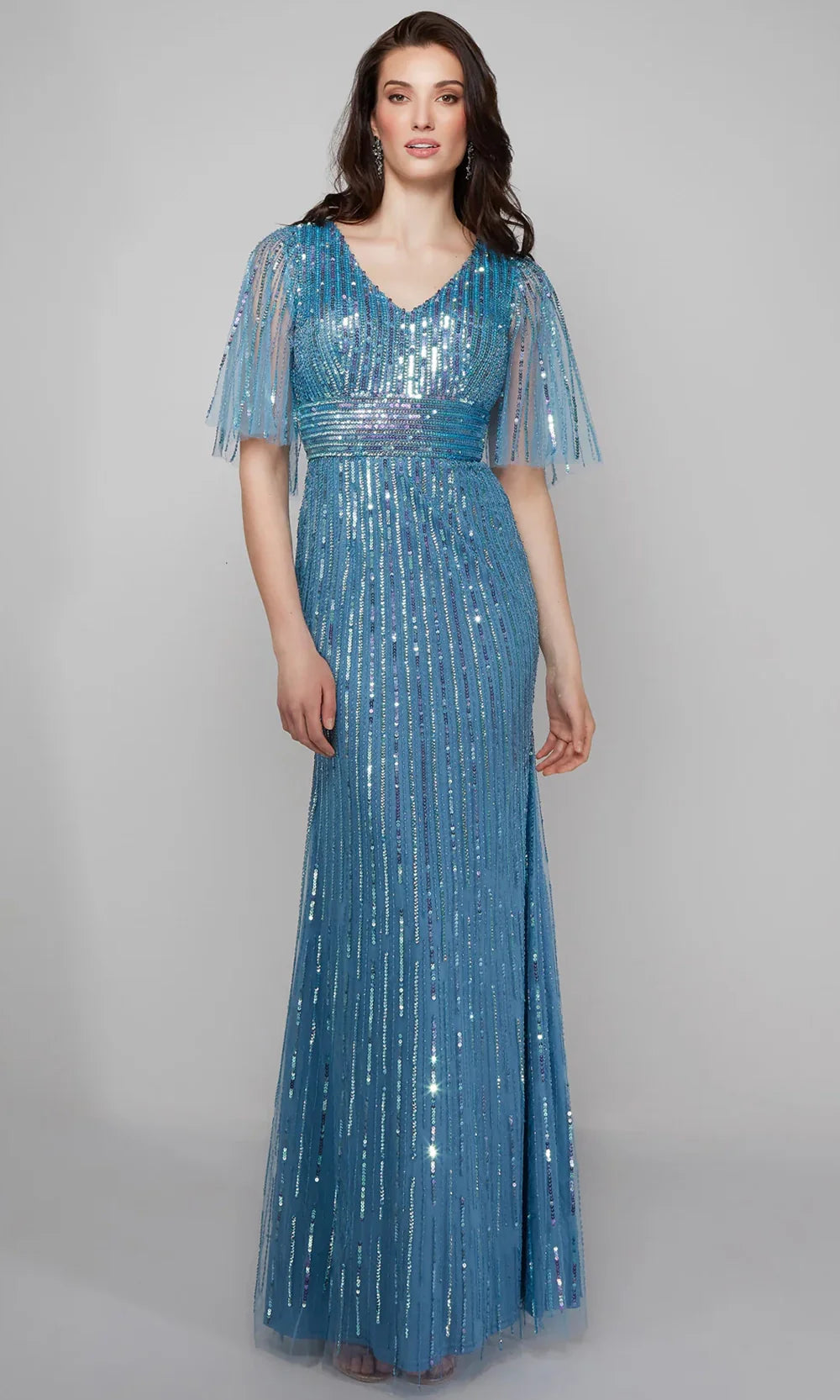 Alyce Paris 27599 - V-Neck Sheath Dress with Sparkling Detail Formal Gowns