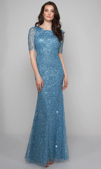 Alyce Paris 27600 - Sequin Tulle Short Sleeve Dress Formal Gowns