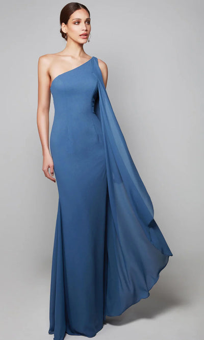 Alyce Paris 27603 - Asymmetric Side Slit Gown with Cape Prom Dresses