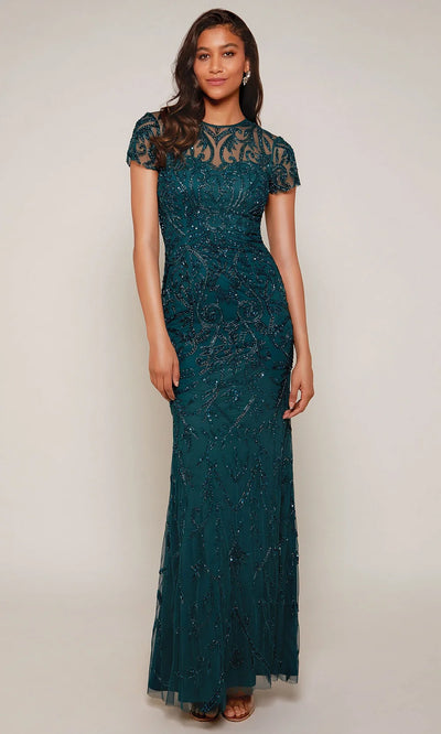 Alyce Paris 27607 - Short Sleeve Beaded Overlay Gown Mother of the Bride Dresses
