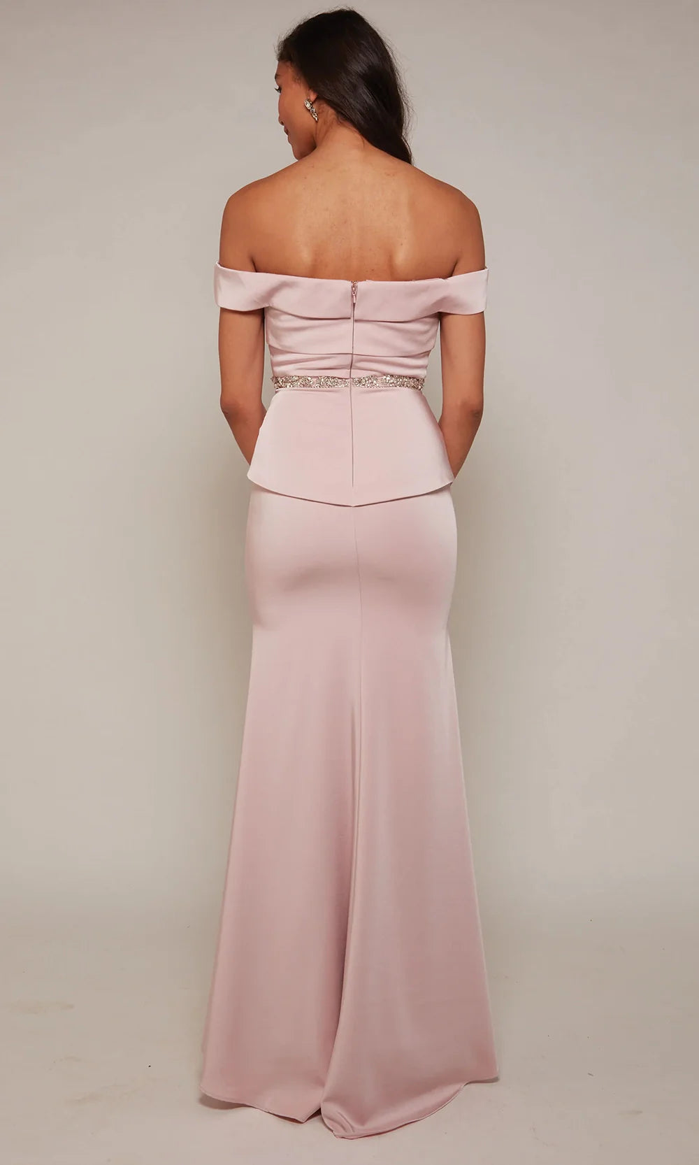Alyce Paris 27610 - Pleated Bodice Off Shoulder Gown with Slit