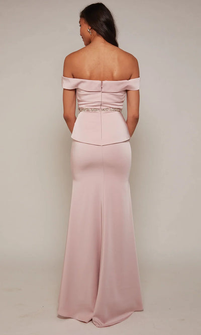 Alyce Paris 27610 - Pleated Bodice Off Shoulder Gown with Slit