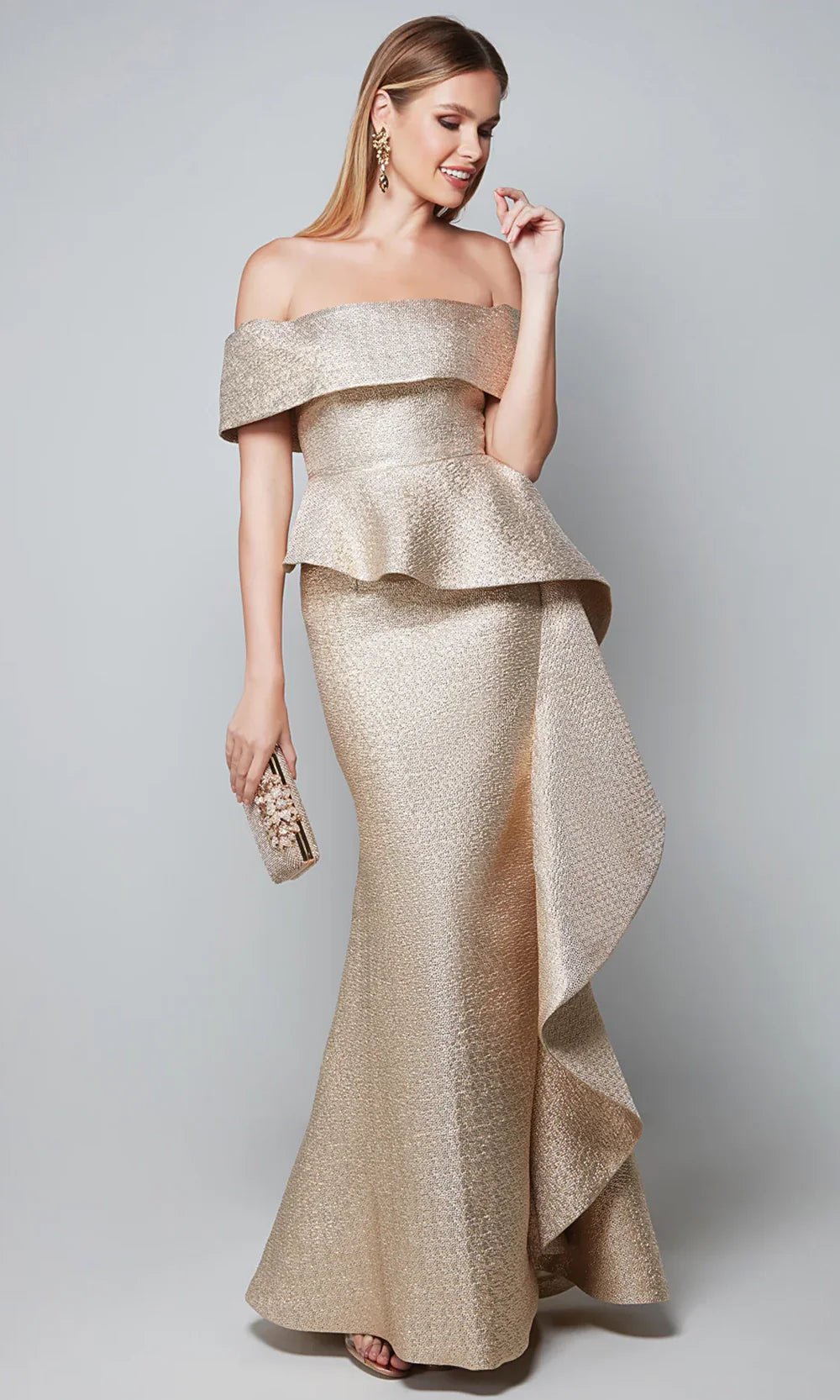 Alyce Paris 27612 - Textured Ruffle Formal Gown Formal Gowns