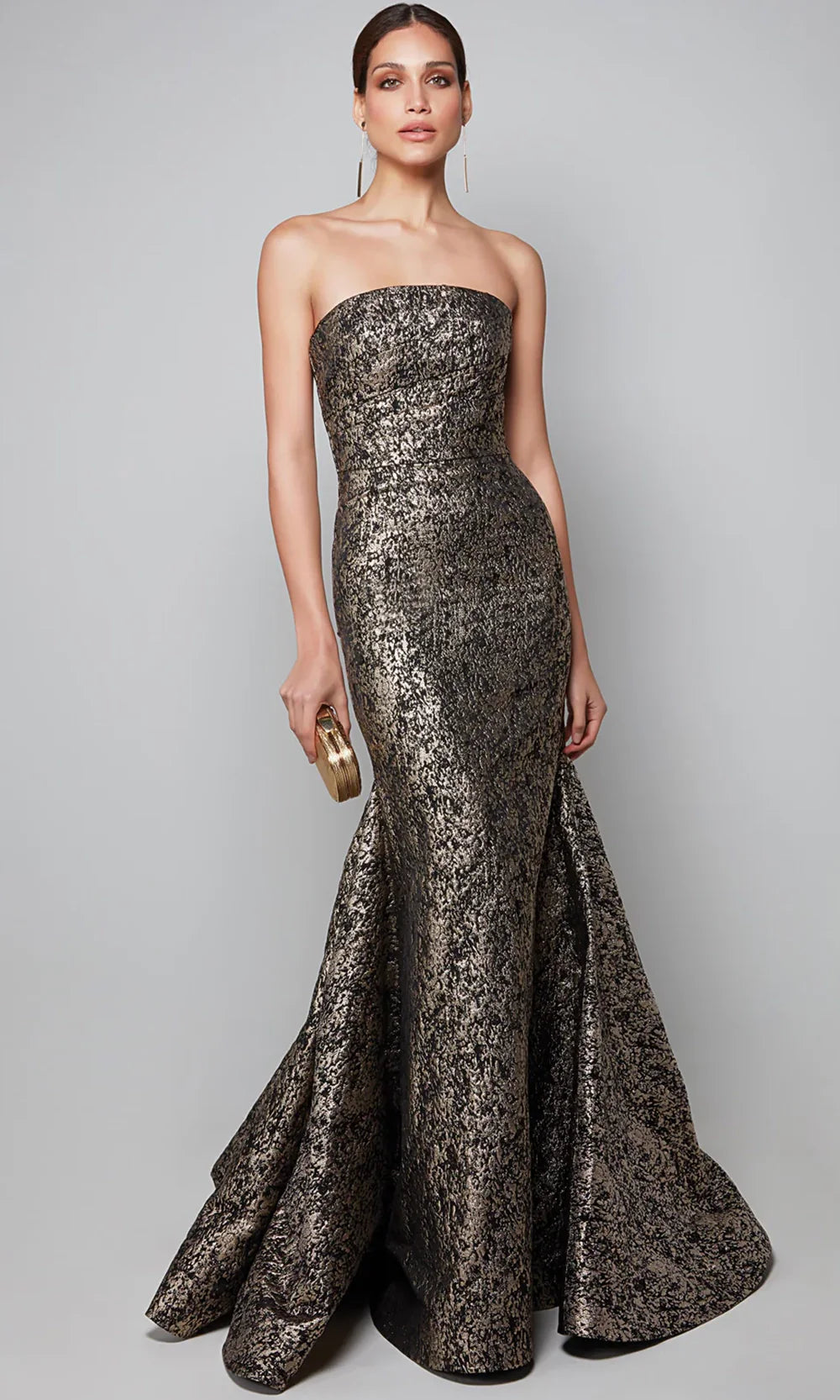 Alyce Paris 27621 - Textured Bodice Strapless Long Evening Dress Formal Gowns