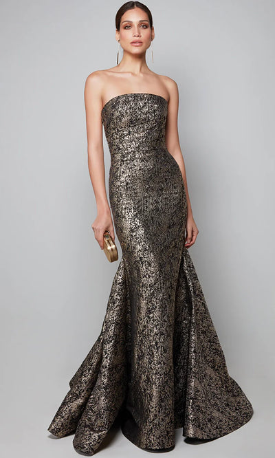 Alyce Paris 27621 - Textured Bodice Strapless Long Evening Dress Formal Gowns