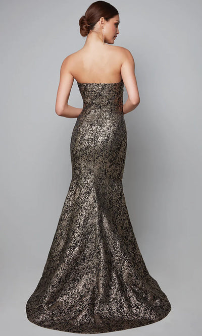 Alyce Paris 27621 - Textured Bodice Strapless Long Evening Dress Formal Gowns