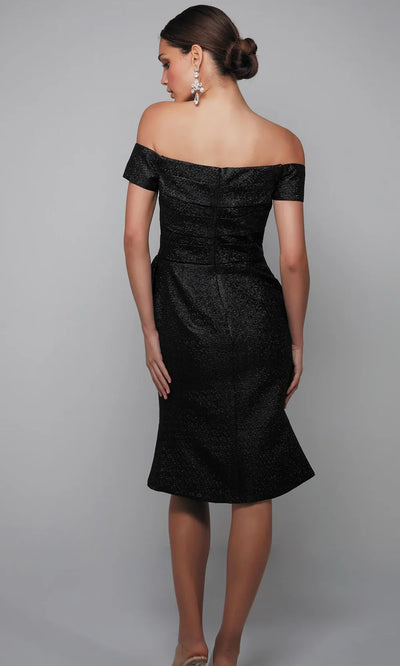 Alyce Paris 27638 - Elegant Knee-Length Wrap Cocktail Dress Cocktail Dresses