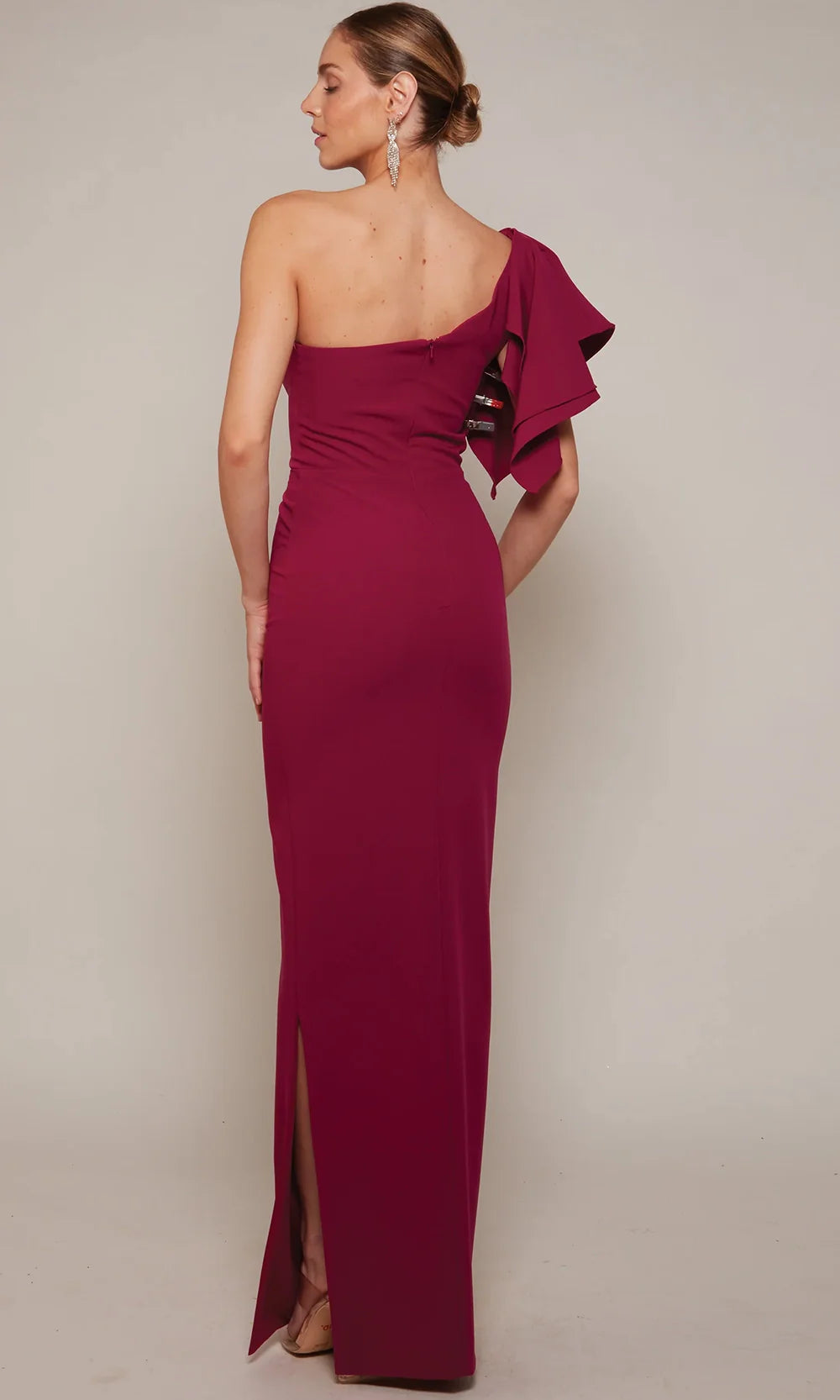 Alyce Paris 27644 - Asymmetrical Satin Gown with Slit Mother of the Bride Dresses