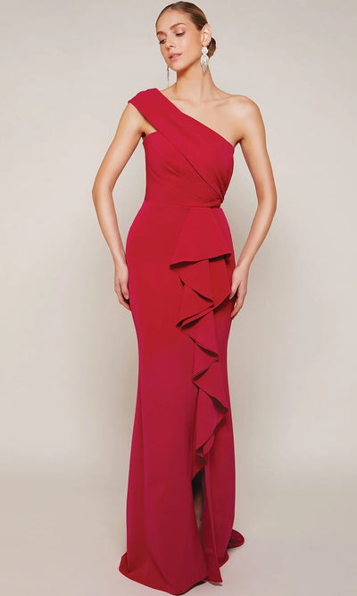 Alyce Paris 27646 - Asymmetric Sheath Gown with Slit Formal Gowns