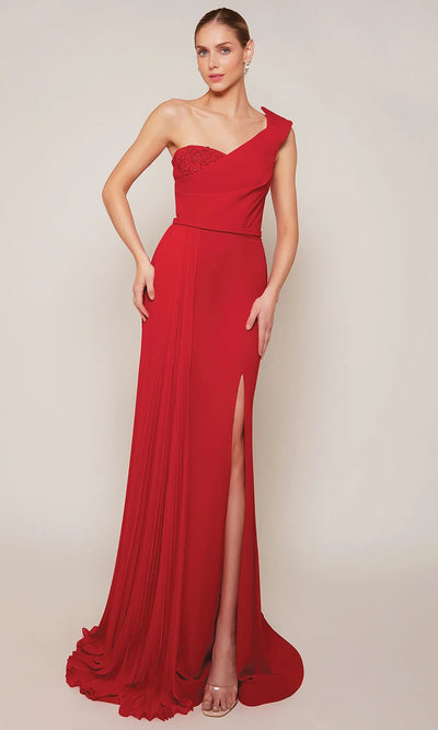 Alyce Paris 27650 - Pleated Overskirt One Shoulder Gown Prom Dresses