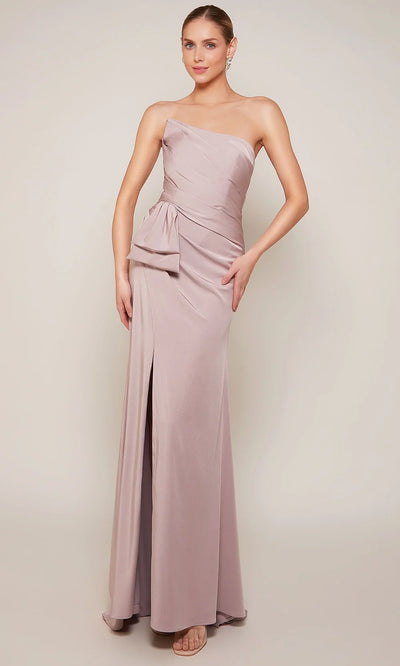 Alyce Paris 27658 - Ruched Bodice Front Slit Sheath Gown Prom Dresses