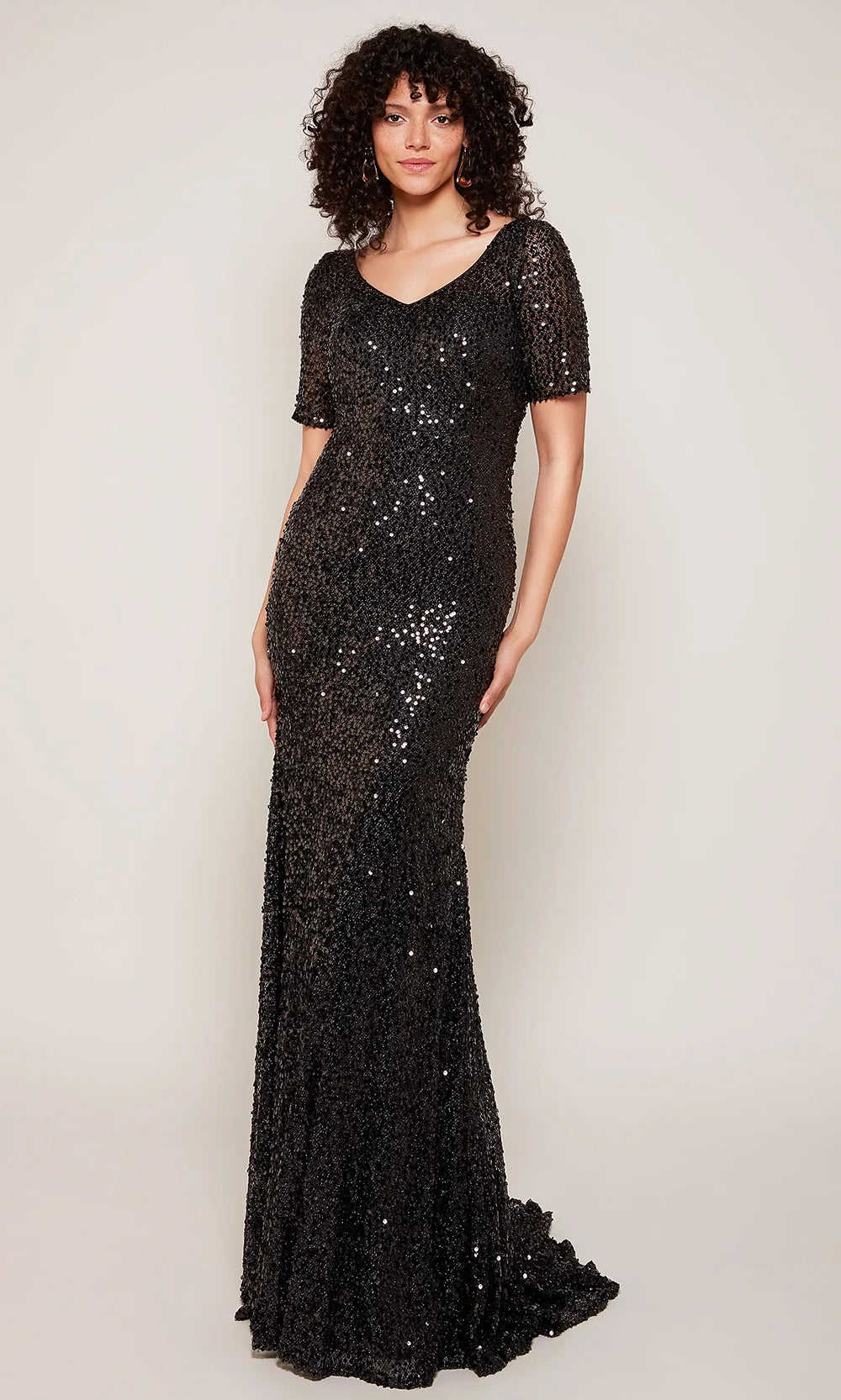 Alyce Paris 27668 - Sparkle V-Neck Scoop Back Long Gown Mother of the Bride Dresses