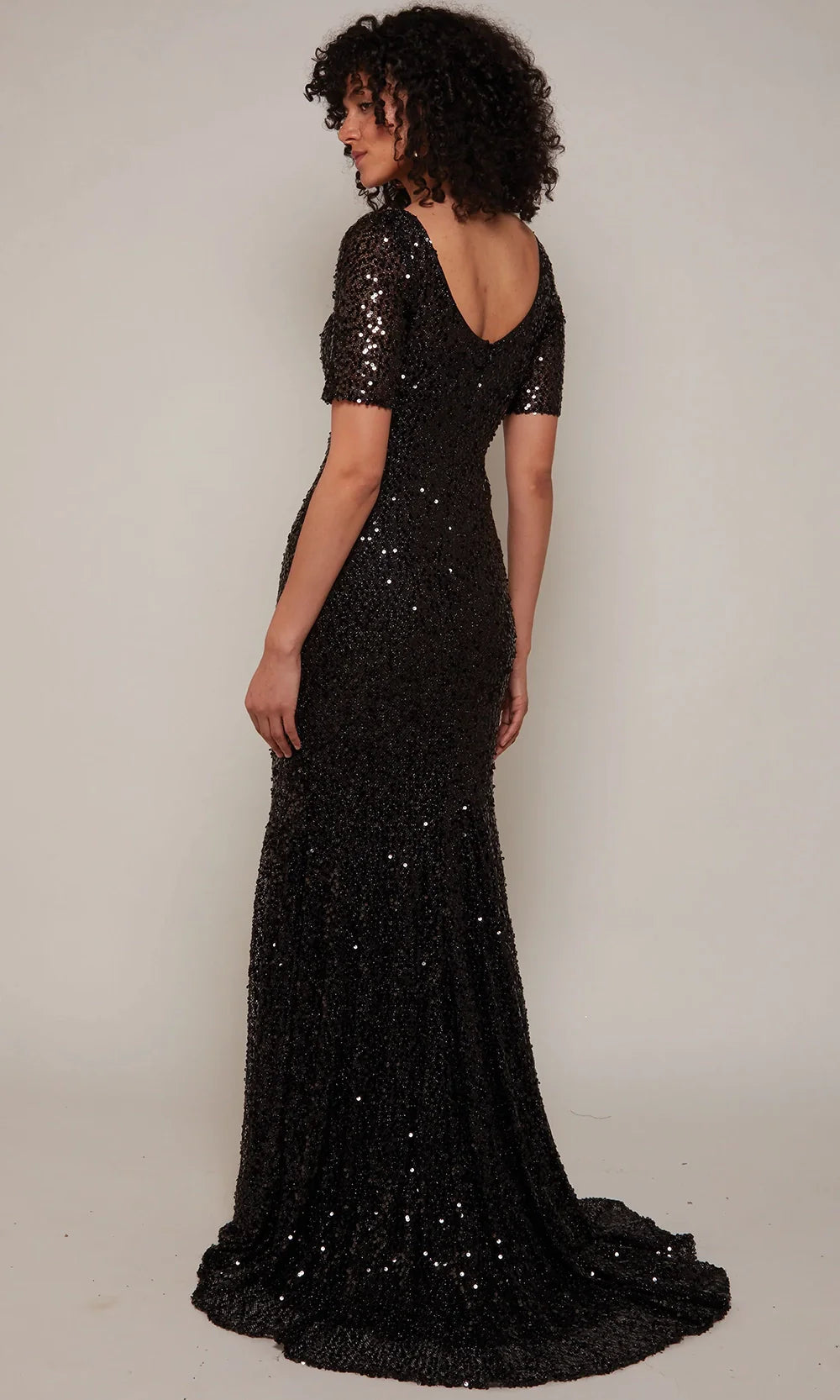 Alyce Paris 27668 - Sparkle V-Neck Scoop Back Long Gown Mother of the Bride Dresses