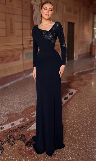Alyce Paris 27675 - Draped V-Neck Beaded Ornate Dress Mother of the Bride Dresses