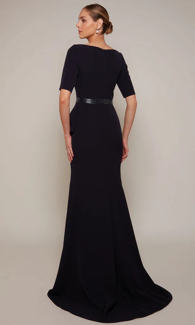Alyce Paris 27679 - Ruffled Peplum Scoop Neck Dress Mother of the Bride Dresses