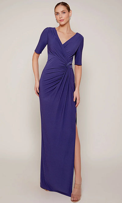 Alyce Paris 27682 - Surplice V-Neck Jersey Long Dress Mother of the Bride Dresses