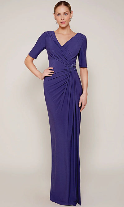 Alyce Paris 27682 - Surplice V-Neck Jersey Long Dress Mother of the Bride Dresses