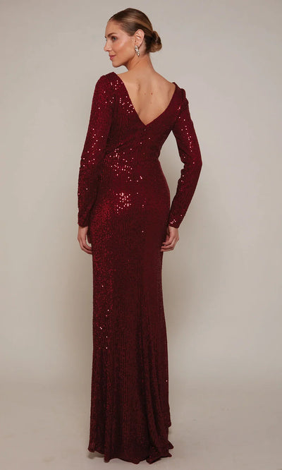 Alyce Paris 27688 - Draped V-Neck Sparkle Long Gown Formal Gowns