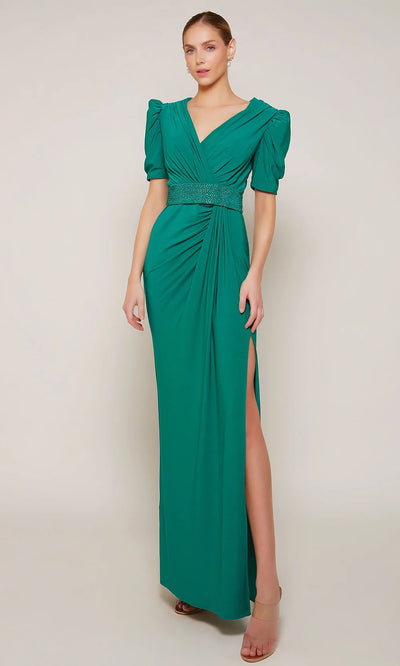 Alyce Paris 27690 - Jersey Puff Sleeve Column Dress Mother of the Bride Dresses