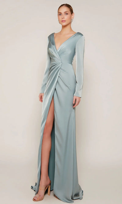 Alyce Paris 27694 - Surplice V-Neck Ruched Formal Gown Evening Dresses