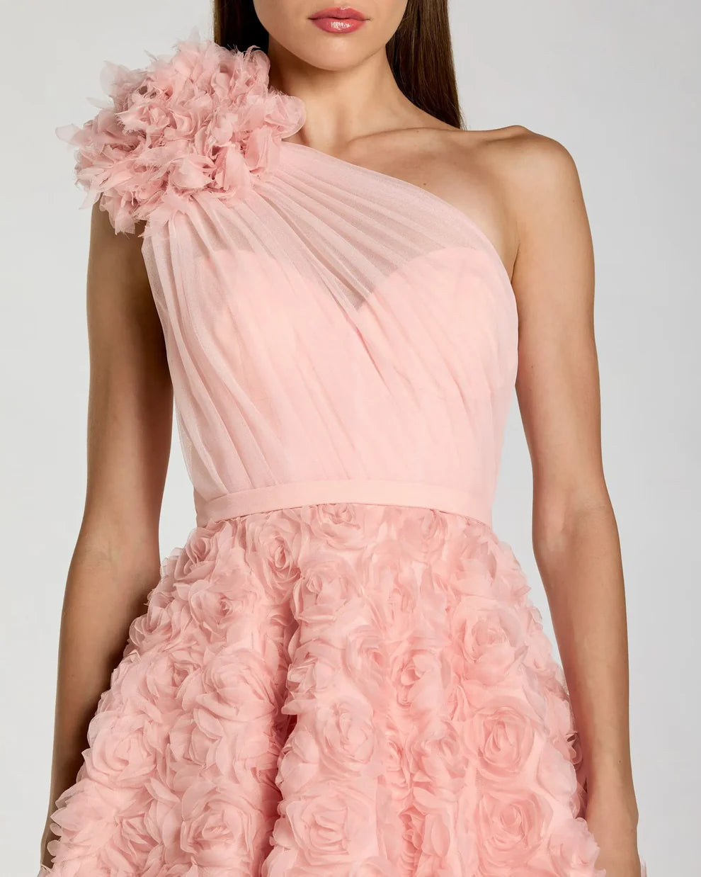 Ieena Duggal 27698 - Textured Floral Mesh A-line Dress