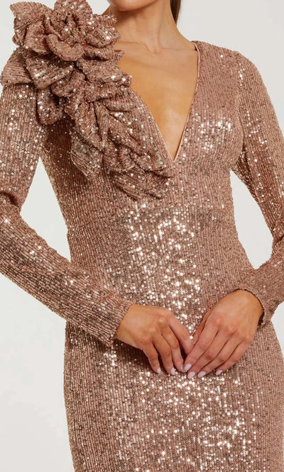 Mac Duggal 27700 - V-Neckline Sequin Embellished Dress Evening Dresses