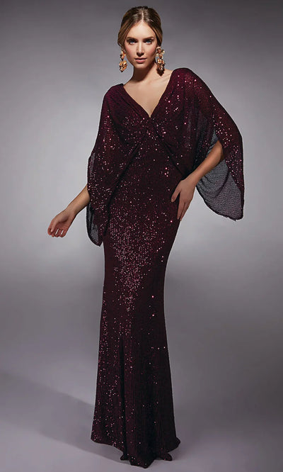 Alyce Paris 27703 - V-Neck Sheath Gown with Sequins Prom Dresses
