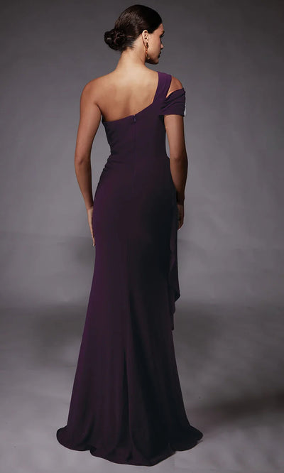Alyce Paris 27705 - Asymmetric Neck Draped Evening Gown Prom Dresses