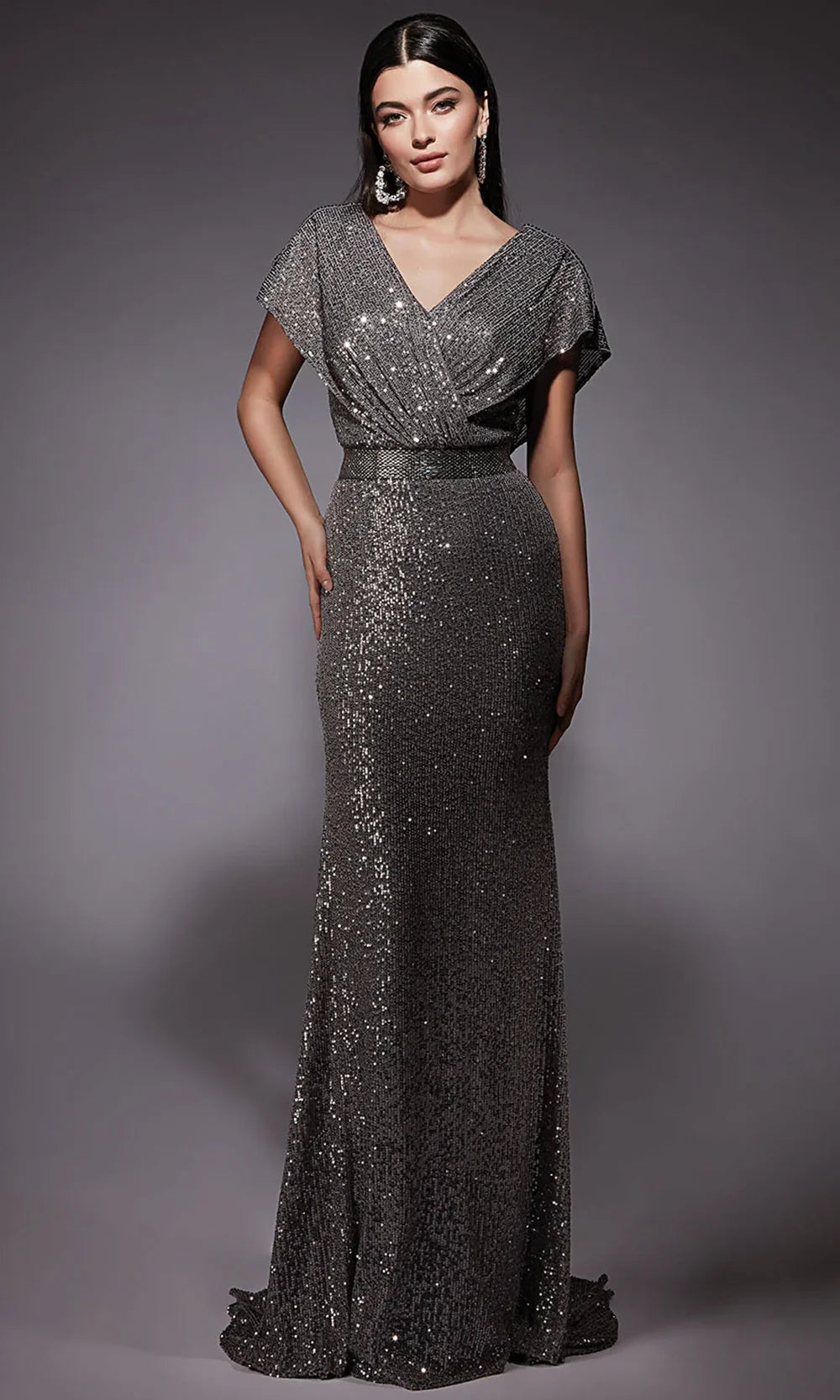 Alyce Paris 27708 - Sequin Mesh Short Sleeve Formal Gown Prom Dresses