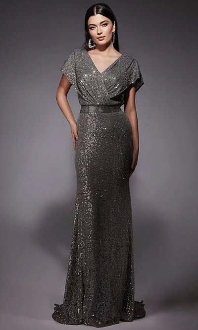 Alyce Paris 27708 - Sequin Mesh Short Sleeve Formal Gown Prom Dresses