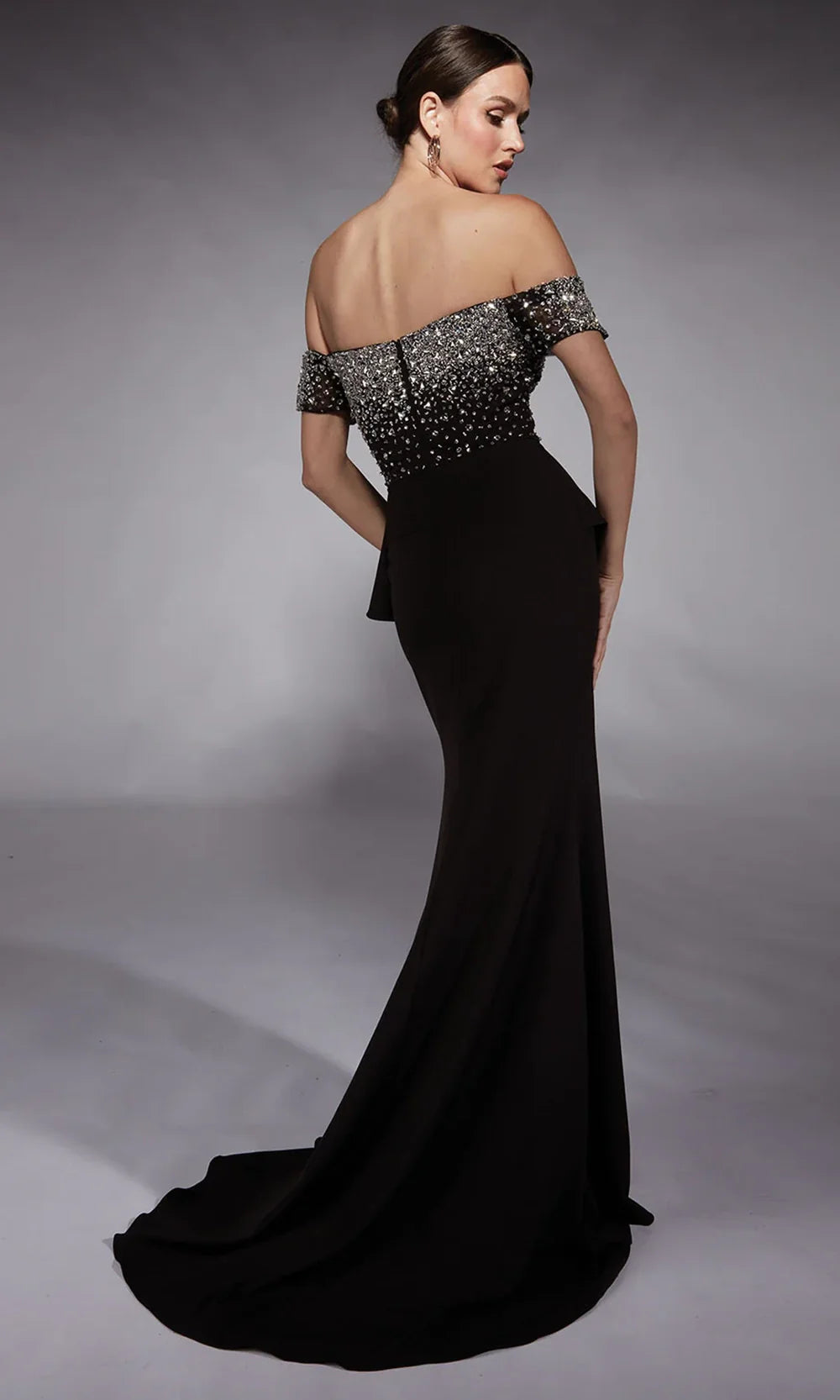 Alyce Paris 27715 - Off Shoulder Peplum Evening Gown Prom Dresses