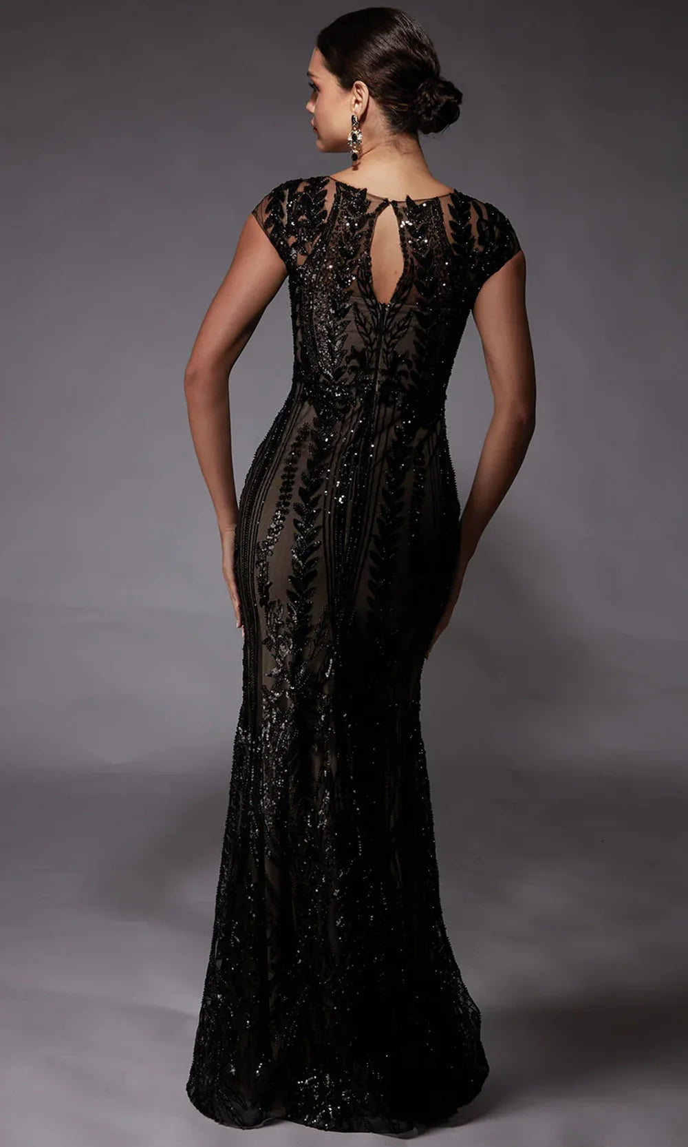 Alyce Paris 27716 - Fully Sequin Cap Sleeve Sheath Gown Mother of the Bride Dresses