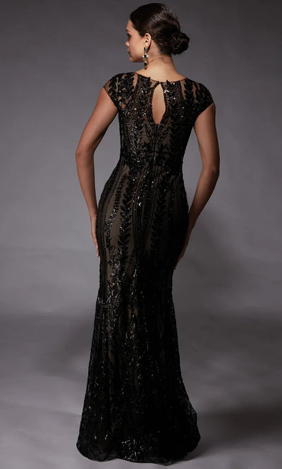 Alyce Paris 27716 - Fully Sequin Cap Sleeve Sheath Gown Mother of the Bride Dresses