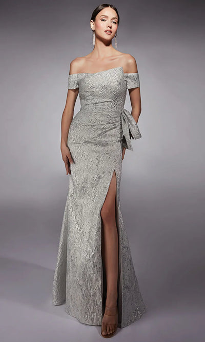 Alyce Paris 27717 - Cap Sleeve Fitted Jacquard Evening Dress Mother of the Bride Dresses