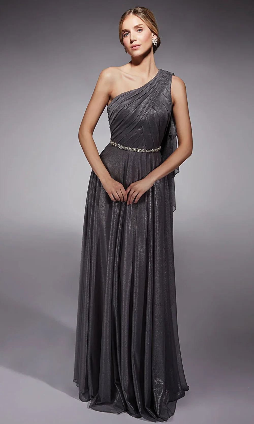 Alyce Paris 27719 - Rhinestone Belt Asymmetric Evening Gown Prom Dresses