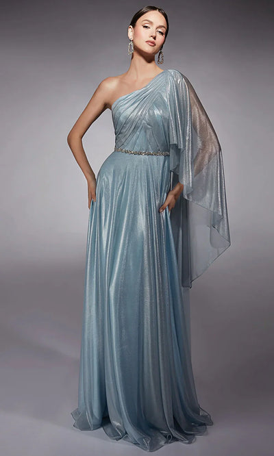 Alyce Paris 27719 - Rhinestone Belt Asymmetric Evening Gown Prom Dresses