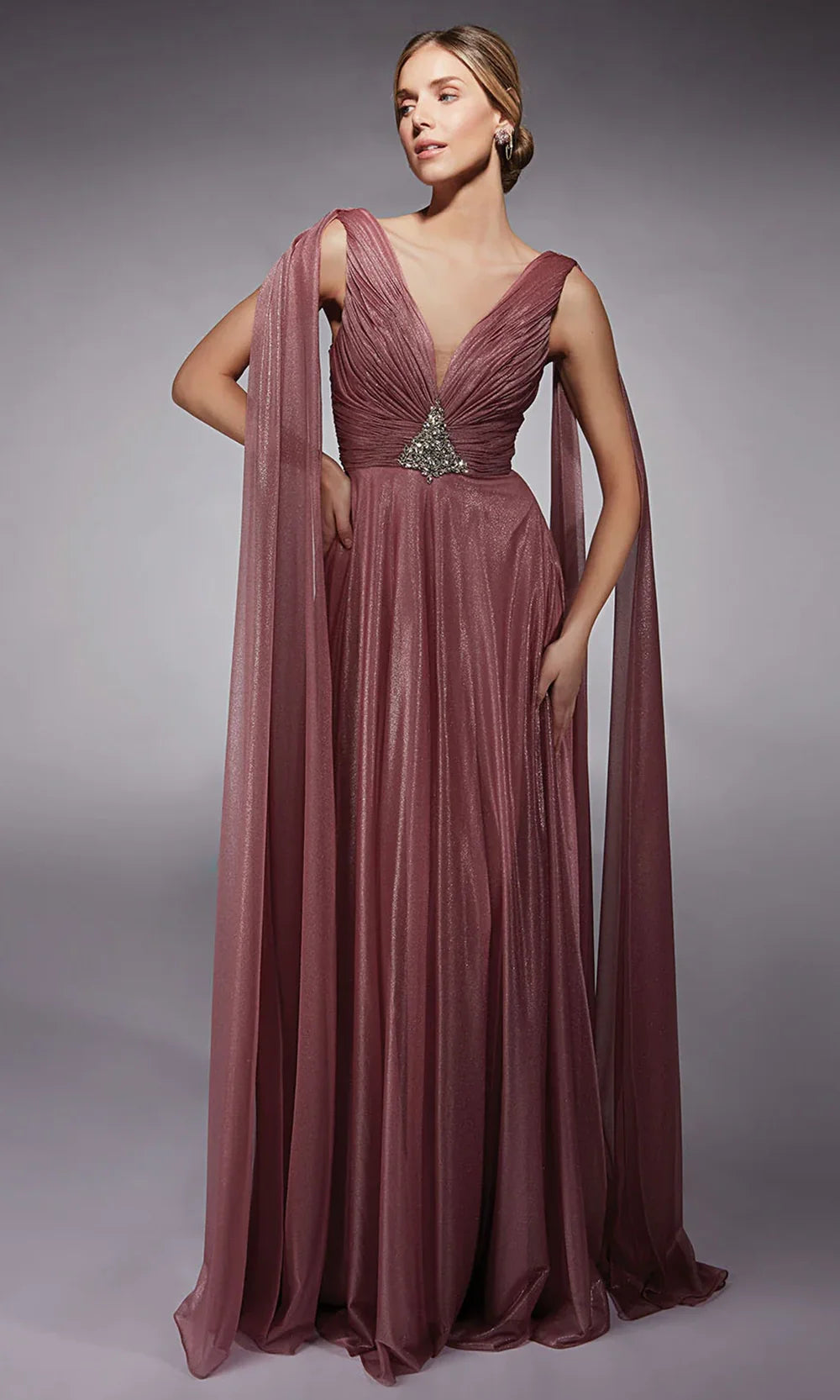 Alyce Paris 27720 - Flowing A-line Ruched Evening Gown Prom Dresses